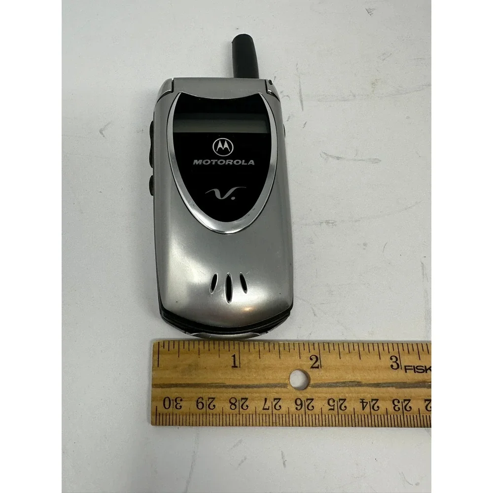 Motorola V60t - Silver (Cingular) Rare TDMA Flip Phone‎ Y2K Vintage B0